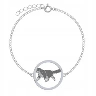 Bransoletki - Bransoletka Srebrna Berneński Pies Pasterski 925 Prezent GRAWER GRATIS - miniaturka - grafika 1