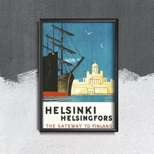 Plakatyw  stylu retro Helsinki - Plakaty - miniaturka - grafika 1
