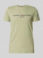 Koszulki męskie - T-shirt o kroju Slim Fit z czystej bawełny - miniaturka - grafika 1