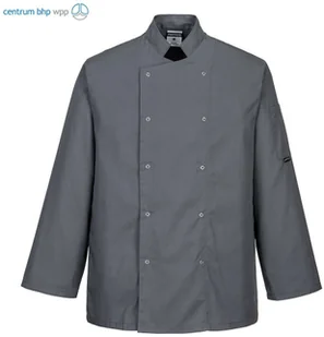 PORTWEST C833 BLUZA SZEFA KUCHNI SUFFOLK; SZARY ŁUPKOWY - Odzież robocza - miniaturka - grafika 1