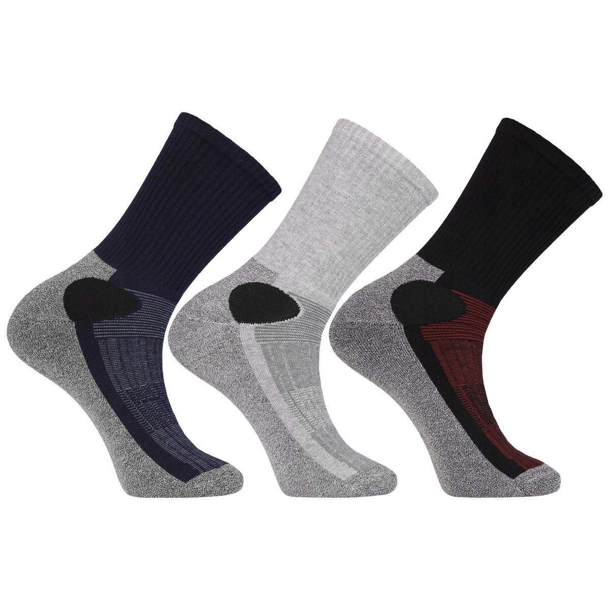 3X SKARPETKI MĘSKIE DŁUGIE BAWEŁNIANE SKARPETY KLASYCZNE WZORY MORAJ 43-45