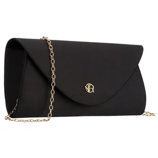 Kopertówka damska wykonana z tkaniny syntetycznej w czarnym kolorze - Rovicky - Torebki damskie - miniaturka - grafika 1