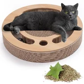 Drapaki dla kotów - Drapak dla kota, zabawka, piłeczki, tekturowy, 34x6 cm - miniaturka - grafika 1
