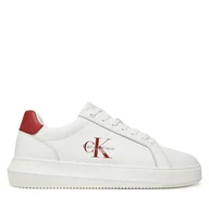 Sneakersy męskie - Sneakersy Calvin Klein Jeans Chunky Cupsole Monologo YM0YM01317 Biały - miniaturka - grafika 1