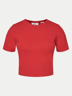 JJXX T-Shirt Florie 12217164 Czerwony Slim Fit - Koszulki i topy damskie - miniaturka - grafika 1