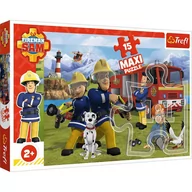 Puzzle - Trefl Puzzle 15 elementów Maxi Drużyna w akcji Strażak Sam - miniaturka - grafika 1