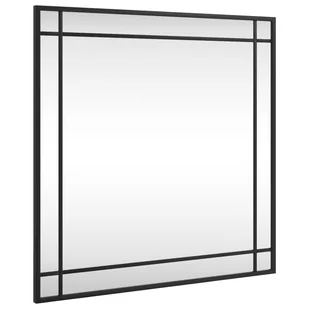 Lustro ścienne, czarne, 60x60 cm, kwadratowe, żelazo  Lumarko! - Lustra - miniaturka - grafika 1