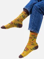 Skarpetki męskie - Zwierzęta leśne kolorowe skarpetki we wzory Kabak - miniaturka - grafika 1