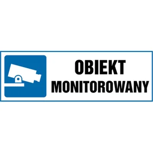 Oznaczenie "Obiekt monitorowany" 10,5 x 29,7 - Numery na dom - miniaturka - grafika 2