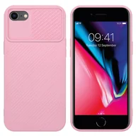 Etui i futerały do telefonów - Etui Cadorabo do Apple iPhone 7 / 7S / 8 / SE 2020 etui ochronne w kolorze różowym etui na telefon komórkowy etui TPU osłona aparatu ochrona - miniaturka - grafika 1