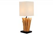 Lampy stojące - Invicta Interior Lampa stołowa Euforia drewno i-36967 - miniaturka - grafika 1