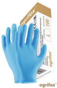 Rękawiczki jednorazowe - Ogrifox Rękawice Nitrylowe jednorazowe niebieskie - miniaturka - grafika 1