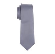 Krawaty i muchy męskie - Krawat jedwabny szary gładki EM 53 - EM Men's Accessories - miniaturka - grafika 1