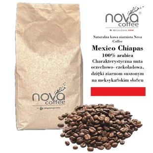 NATURALNA KAWA ZIARNISTA nova COFFEE Mexico Chiapas 100% arabica 1kg - Kawa - miniaturka - grafika 1
