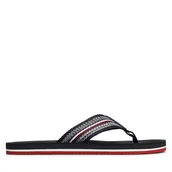 Klapki i japonki męskie - Japonki Tommy Hilfiger Comfort Corporate Beach Sandal FM0FM04616 Granatowy - miniaturka - grafika 1