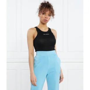 Karl Lagerfeld Tank top rib - Koszulki i topy damskie - miniaturka - grafika 1