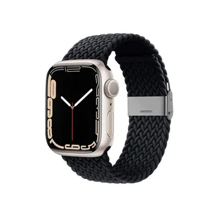 Crong Wave Band – Pleciony pasek do Apple Watch 42/44/45 mm (grafitowy) - Akcesoria do smartwatchy - miniaturka - grafika 2