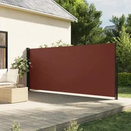 Markizy - vidaXL Zwijana markiza boczna, brązowa, 180x300 cm - miniaturka - grafika 1