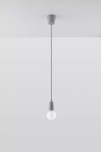 Sollux Lighting Lampa wisząca DIEGO 1 szara NICKEL - Lampy sufitowe - miniaturka - grafika 1