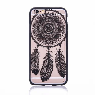Etui na telefon komórkowy Mandala do Samsung Galaxy S6 Edge Design Etui ochronne Motyw Dreamcatcher Pokrowiec Bumper Czarny - Etui i futerały do telefonów - miniaturka - grafika 1