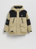 Kurtki i płaszcze dla chłopców - Reserved - Lekka kurtka z kapturem - oliwkowy - miniaturka - grafika 1