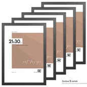 Ramki na zdjęcia - Zestaw 5 czarnych ramek na zdjęcia w rozmiarze 21x30 cm - miniaturka - grafika 1