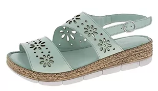 Andrea Conti Sandały damskie na obcasie, zielone (Aqua Green/białe, 40 EU, Aqua Green biały, 40 EU - Sandały damskie - miniaturka - grafika 1