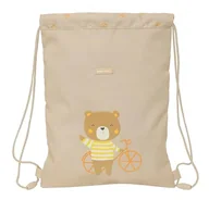 Plecaki - Safta PREESCOLAR OSITO Plecak z płaskim workiem, łatwy do czyszczenia, plecak dla dzieci w różnym wieku, wygodny i wszechstronny, jakość i wytrzymałość, 26 x 1 x 34 cm, beżowy, beż, Estándar, Casual - miniaturka - grafika 1