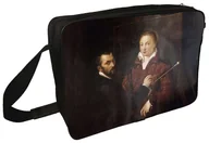 Torby szkolne - Torba na ramię Bernardino Campi malujący Sofonisbę Anguissolę Sofonisba Anguissola - miniaturka - grafika 1