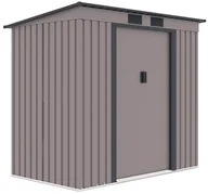 Altany ogrodowe - Szopa narzędziowa OREGON 201x121cm Warm Grey, metalowa, z przesuwanymi drzwiami, idealna do przechowywania narzędzi ogrodowych i sprzętu Hardmaister - miniaturka - grafika 1