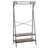 Szafki na buty - 5five Simple Smart Wieszak na ubrania z półkami na buty 160 x 80 x 38 cm drążek otwarta szafa 160396 - miniaturka - grafika 1