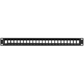 Pozostałe akcesoria sieciowe - LANBERG Patch panel pusty 24 porty 1U 19 cali czarny do modułów keystone + EKSPRESOWA PPKS-1024-B - miniaturka - grafika 1