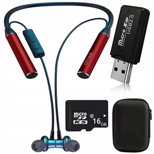 SŁUCHAWKI BEZPRZEWODOWE BLUETOOTH SPORTOWE DOUSZNE+MIEJSCE NA KARTĘ PAMIĘCI - Słuchawki - miniaturka - grafika 1