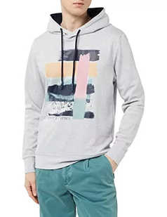 TOM TAILOR Męska bluza 1035559, 15398-Light Stone Grey Melange, XL, 15398 – Light Stone Grey Melange, XL - Bluzy męskie - miniaturka - grafika 1