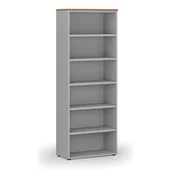 Regały biurowe - Regał biurowy PRIMO GRAY, 2128 x 800 x 420 mm, szary/wiśnia - miniaturka - grafika 1