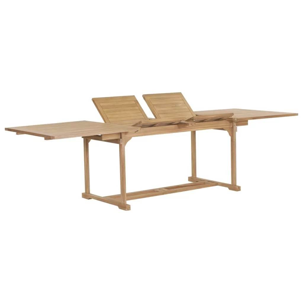 vidaXL Rozkładany stół do ogrodu, drewno tekowe, (180-280)x100x75 cm