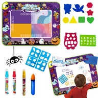 Zabawki interaktywne dla dzieci - Wodna Mata Wielofunkcyjna Motyw Halloween Zestaw Z Pisakami Szablonami - miniaturka - grafika 1