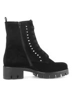 Botki damskie - Gabor Skórzane botki w kolorze czarnym - miniaturka - grafika 1