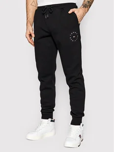 Tommy Hilfiger Spodnie dresowe Roundall Graphic MW0MW22118 Czarny Regular Fit - Spodnie sportowe męskie - miniaturka - grafika 1