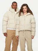 Kurtki damskie - Rains Kurtka zimowa 15150 Beżowy Regular Fit - miniaturka - grafika 1