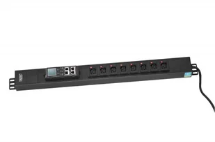 Digitus Listwa monitorująca RACK PDU pionowa wtyk DIN49440 16A/250V 8xC13 10A/250V 16A 1_699984 - Listwy zasilające - miniaturka - grafika 2