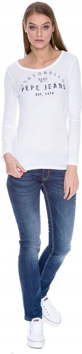 PEPE JEANS NIEBIESKIE RURKI Z ŚREDNIM STANEM GŁADKIE W27 L32 XTA