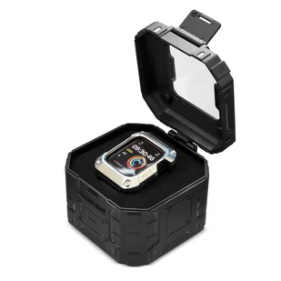 Kingxbar CYF134 2w1 pancerne etui Apple Watch 8, 7 (45 mm) ze stali nierdzewnej z paskiem czarne - Akcesoria do smartwatchy - miniaturka - grafika 5