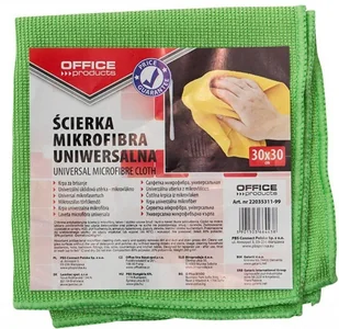 OFFICE PRODUCTS Ścierka z mikrofibry uniwersalna OFFICE PRODUCTS 30x30cm, MIX KOLORÓW 22035311-99 - Ściereczki, gąbki, czyściki - miniaturka - grafika 2