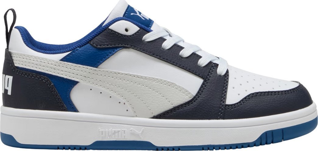 Puma Buty dla dzieci Puma Rebound V6 Lo Mid biało-niebieskie 393833 28 38