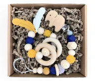 Gryzaki dla dzieci - Zawieszka do smoczka + gryzak, Ekologiczny zestaw prezentowy dla dziecka - miniaturka - grafika 1