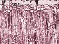 Sylwester - Party Deco Kurtyna - zasłona na drzwi metaliczna różowe złoto - 2,5 m x 90 cm - miniaturka - grafika 1