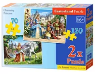 Puzzle - Castorland 2w1 Urocze Księżniczki 250499 - miniaturka - grafika 1