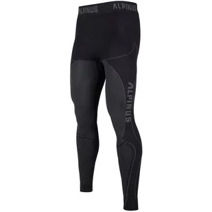 Spodnie termoaktywne trekkingowe męskie Alpinus Active Base Layer czarno-szare - Odzież trekkingowa męska - miniaturka - grafika 1