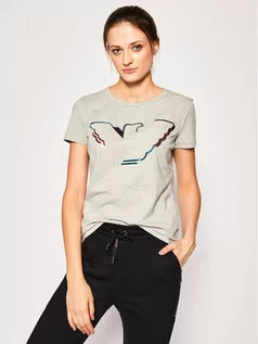 Koszulki i topy damskie - Emporio Armani T-Shirt 3H2T6C 2JQAZ 0616 Szary Regular Fit - grafika 1